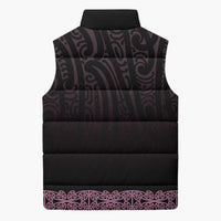 New Zealand Maori Kowhaiwhai Sleeveless Puffer Jacket Mawhero Maui and Mangopare LT9 - Polynesian Pride