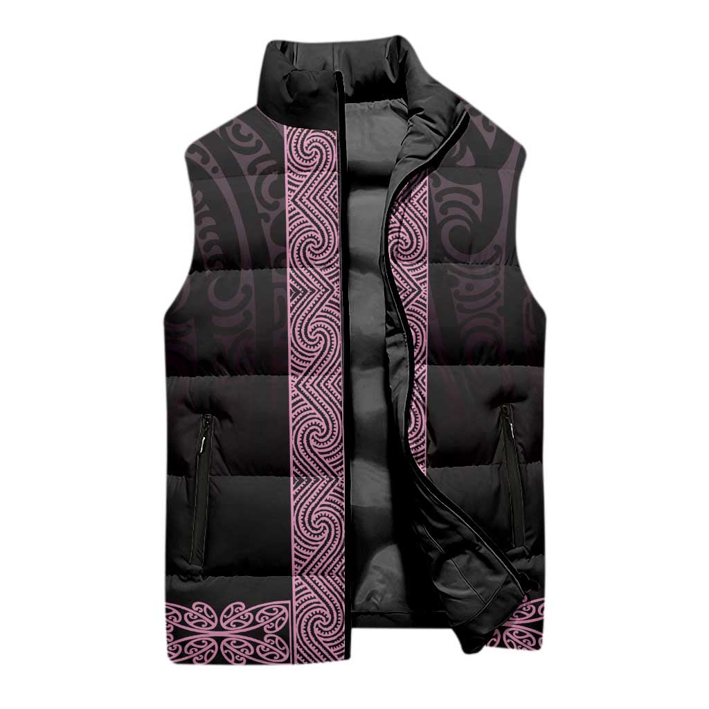 New Zealand Maori Kowhaiwhai Sleeveless Puffer Jacket Mawhero Maui and Mangopare LT9 - Polynesian Pride