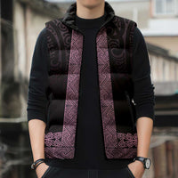 New Zealand Maori Kowhaiwhai Sleeveless Puffer Jacket Mawhero Maui and Mangopare LT9 - Polynesian Pride