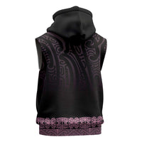 New Zealand Maori Kowhaiwhai Sleeveless Zip Hoodie Mawhero Maui and Mangopare LT9 - Polynesian Pride