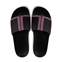 New Zealand Maori Kowhaiwhai Slide Sandals Mawhero Maui and Mangopare LT9 Pink - Polynesian Pride