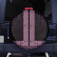 New Zealand Maori Kowhaiwhai Spare Tire Cover Mawhero Maui and Mangopare LT9 No hole Pink - Polynesian Pride