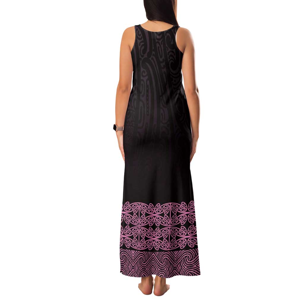New Zealand Maori Kowhaiwhai Tank Maxi Dress Mawhero Maui and Mangopare LT9 - Polynesian Pride