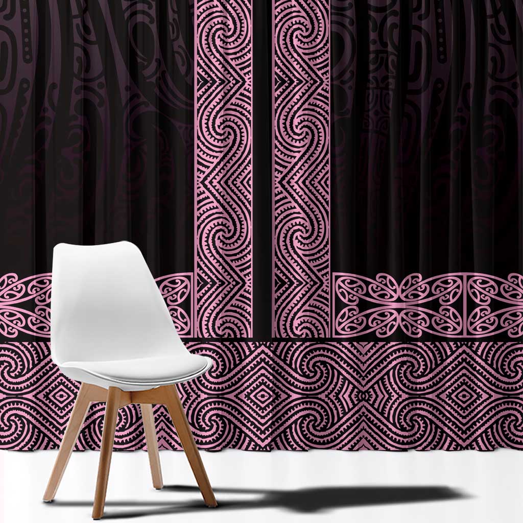 New Zealand Maori Kowhaiwhai Window Curtain Mawhero Maui and Mangopare LT9 - Polynesian Pride