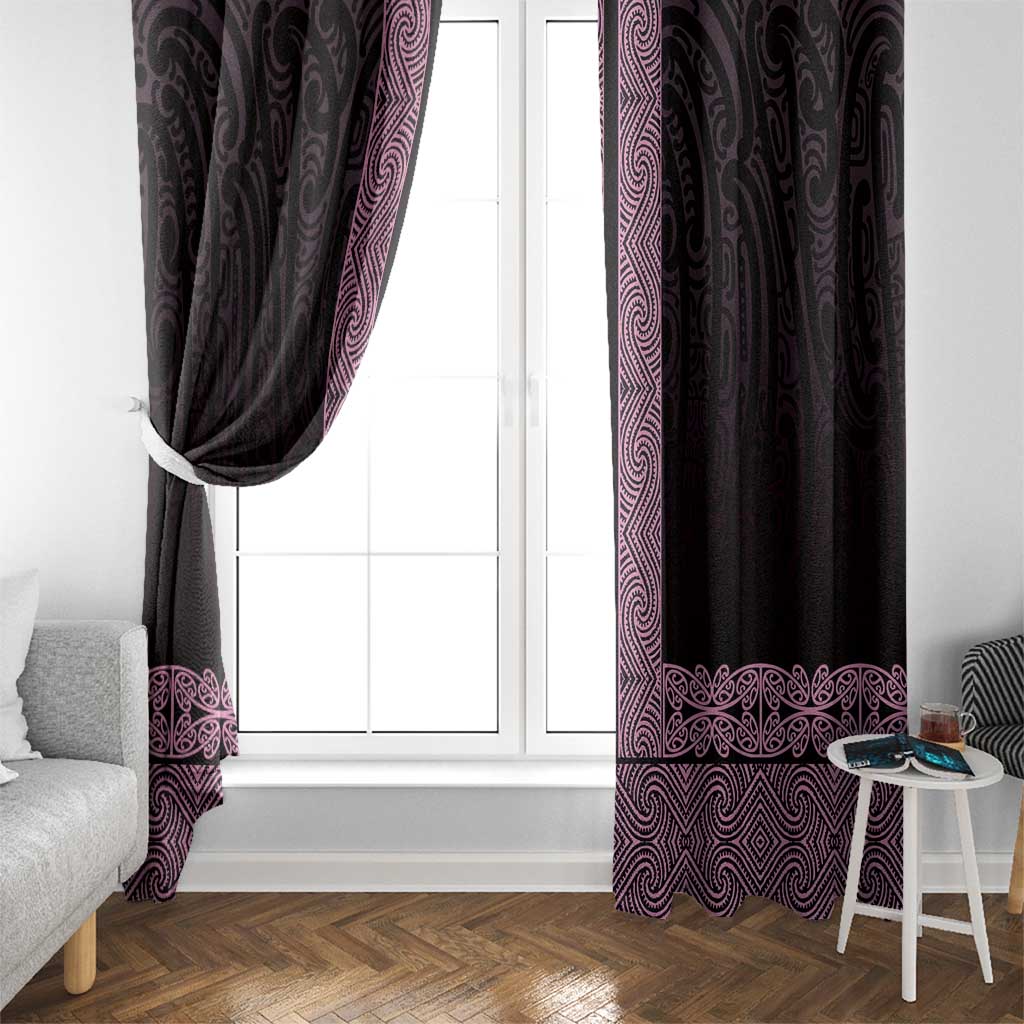 New Zealand Maori Kowhaiwhai Window Curtain Mawhero Maui and Mangopare LT9 - Polynesian Pride