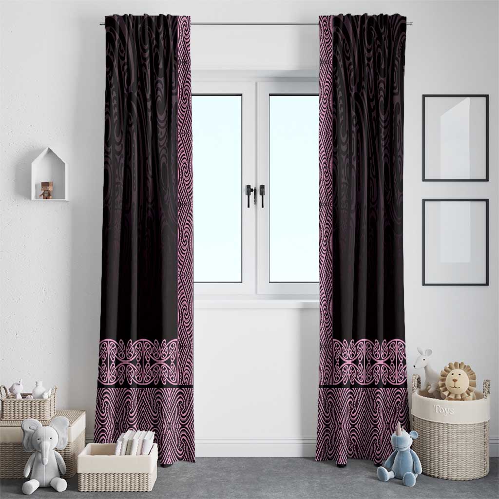 New Zealand Maori Kowhaiwhai Window Curtain Mawhero Maui and Mangopare LT9 - Polynesian Pride