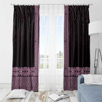 New Zealand Maori Kowhaiwhai Window Curtain Mawhero Maui and Mangopare LT9 - Polynesian Pride