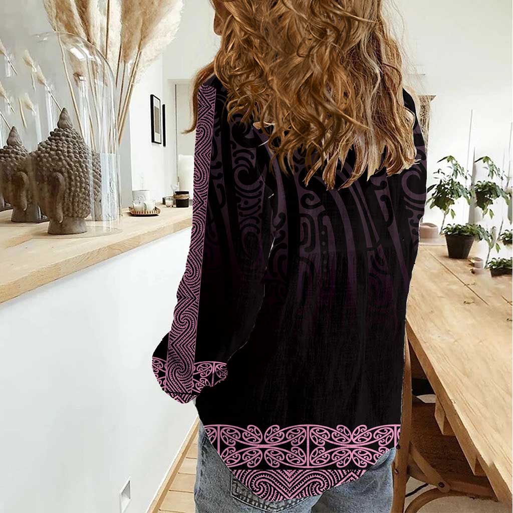 New Zealand Maori Kowhaiwhai Women Casual Shirt Mawhero Maui and Mangopare