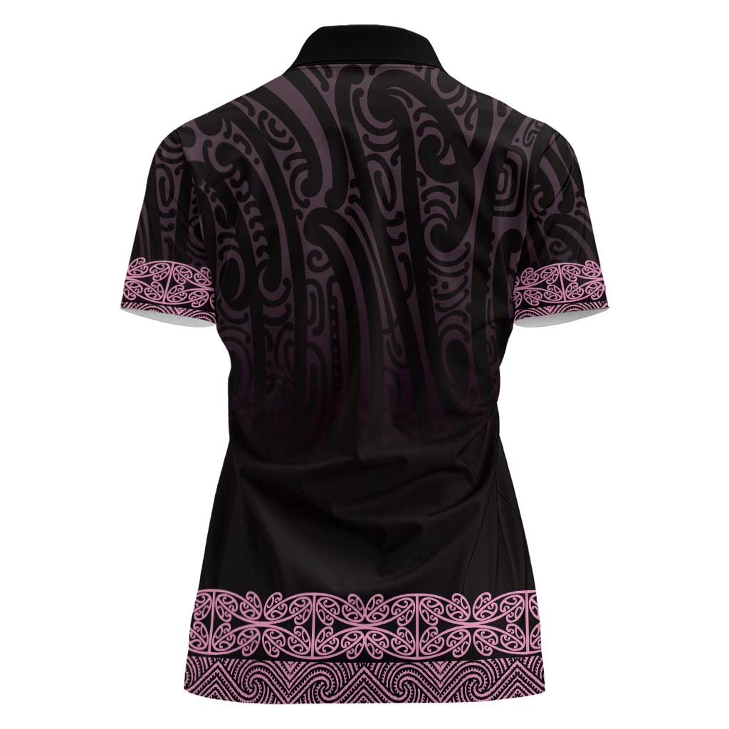 New Zealand Maori Kowhaiwhai Women Polo Shirt Mawhero Maui and Mangopare LT9 - Polynesian Pride