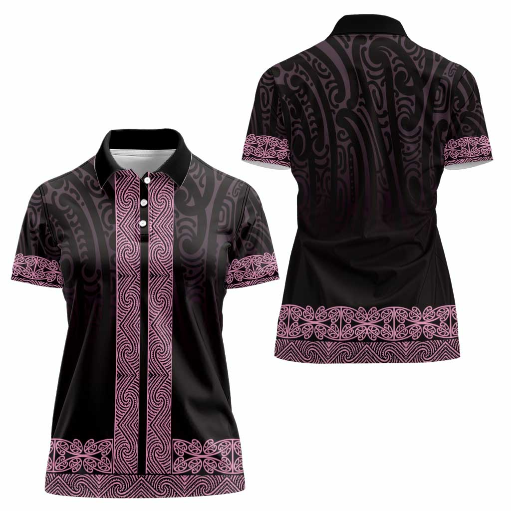 New Zealand Maori Kowhaiwhai Women Polo Shirt Mawhero Maui and Mangopare LT9 - Polynesian Pride