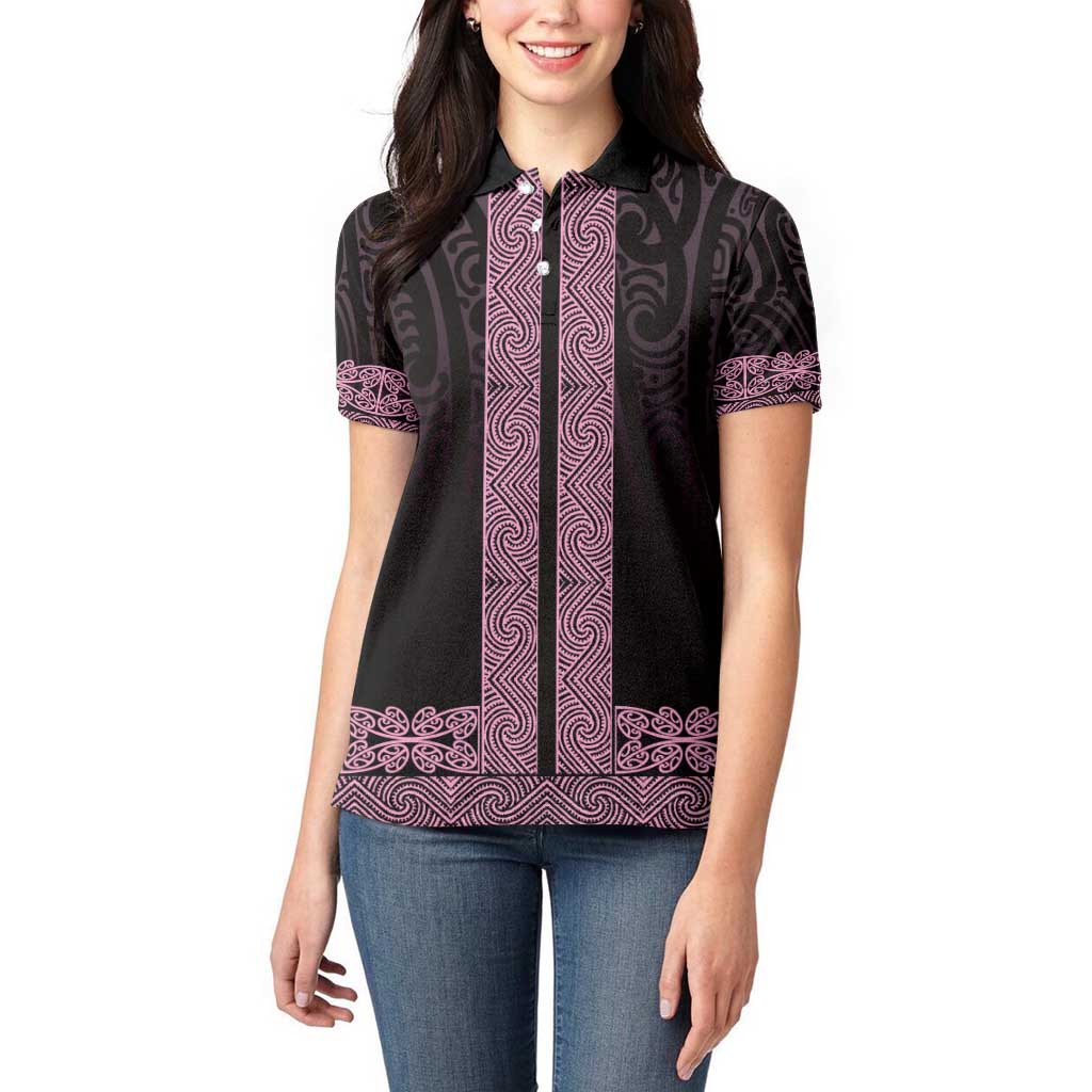 New Zealand Maori Kowhaiwhai Women Polo Shirt Mawhero Maui and Mangopare LT9 - Polynesian Pride