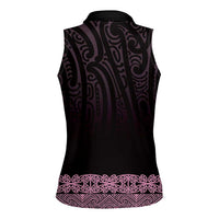 New Zealand Maori Kowhaiwhai Women Sleeveless Polo Shirt Mawhero Maui and Mangopare LT9 - Polynesian Pride