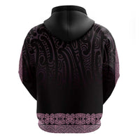 New Zealand Maori Kowhaiwhai Zip Hoodie Mawhero Maui and Mangopare LT9 - Polynesian Pride