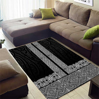 New Zealand Maori Kowhaiwhai Area Rug Pango Maui and Mangopare