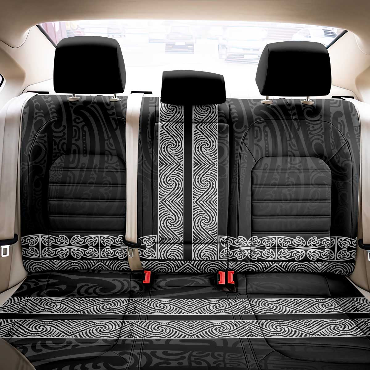 New Zealand Maori Kowhaiwhai Back Car Seat Cover Pango Maui and Mangopare LT9 - Polynesian Pride