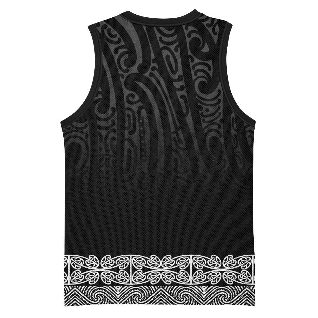 New Zealand Maori Kowhaiwhai Basketball Jersey Pango Maui and Mangopare LT9 - Polynesian Pride
