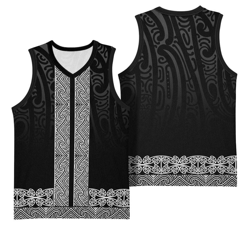 New Zealand Maori Kowhaiwhai Basketball Jersey Pango Maui and Mangopare LT9 - Polynesian Pride