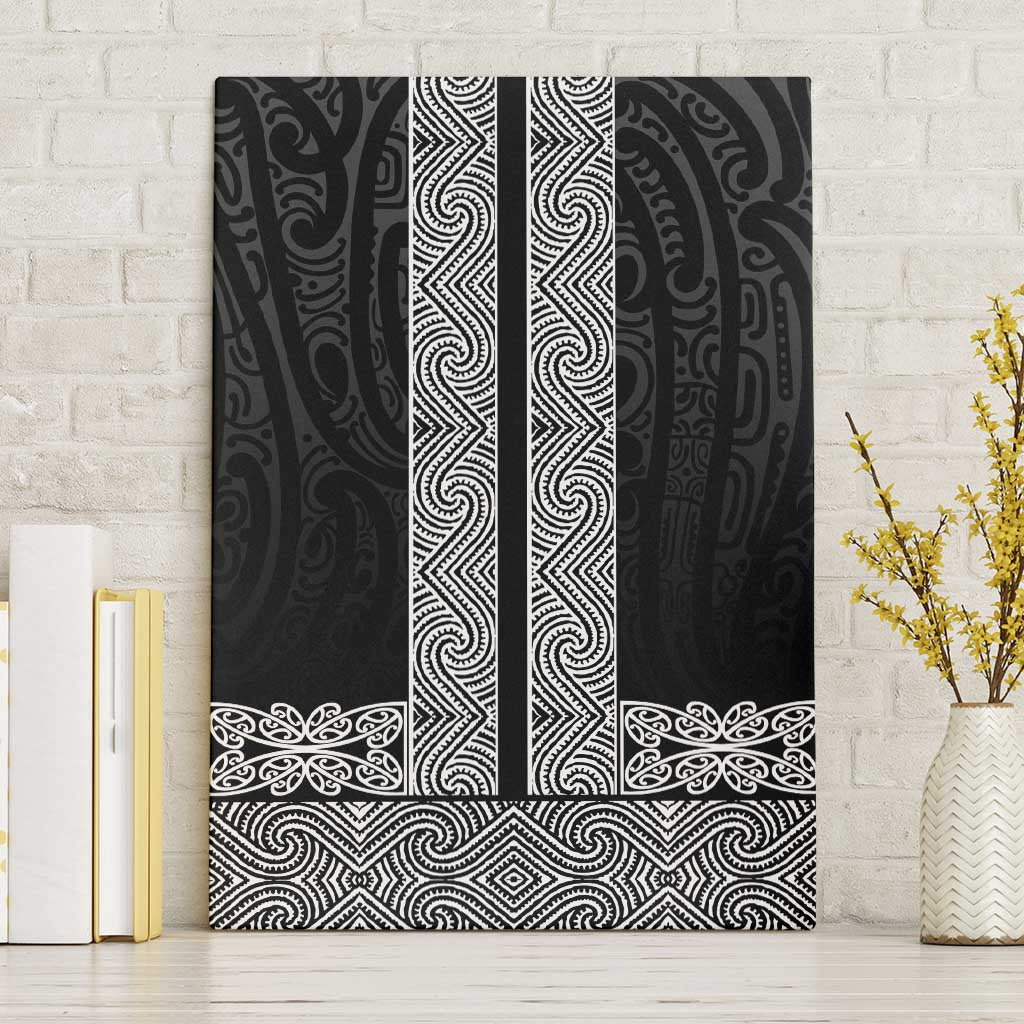 New Zealand Maori Kowhaiwhai Canvas Wall Art Pango Maui and Mangopare LT9 Without Frame Black - Polynesian Pride