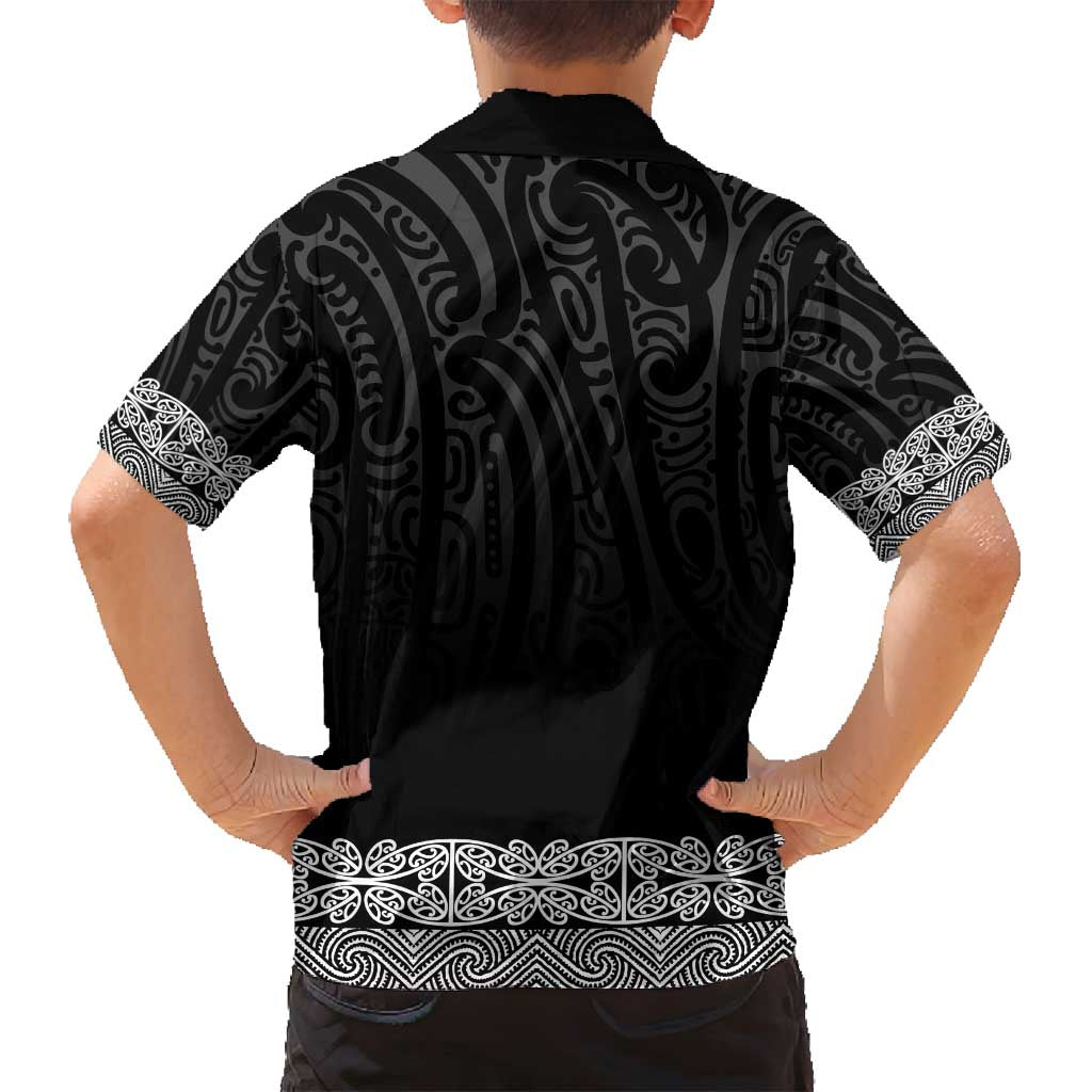 New Zealand Maori Kowhaiwhai Family Matching Off Shoulder Maxi Dress and Hawaiian Shirt Pango Maui and Mangopare LT9 - Polynesian Pride