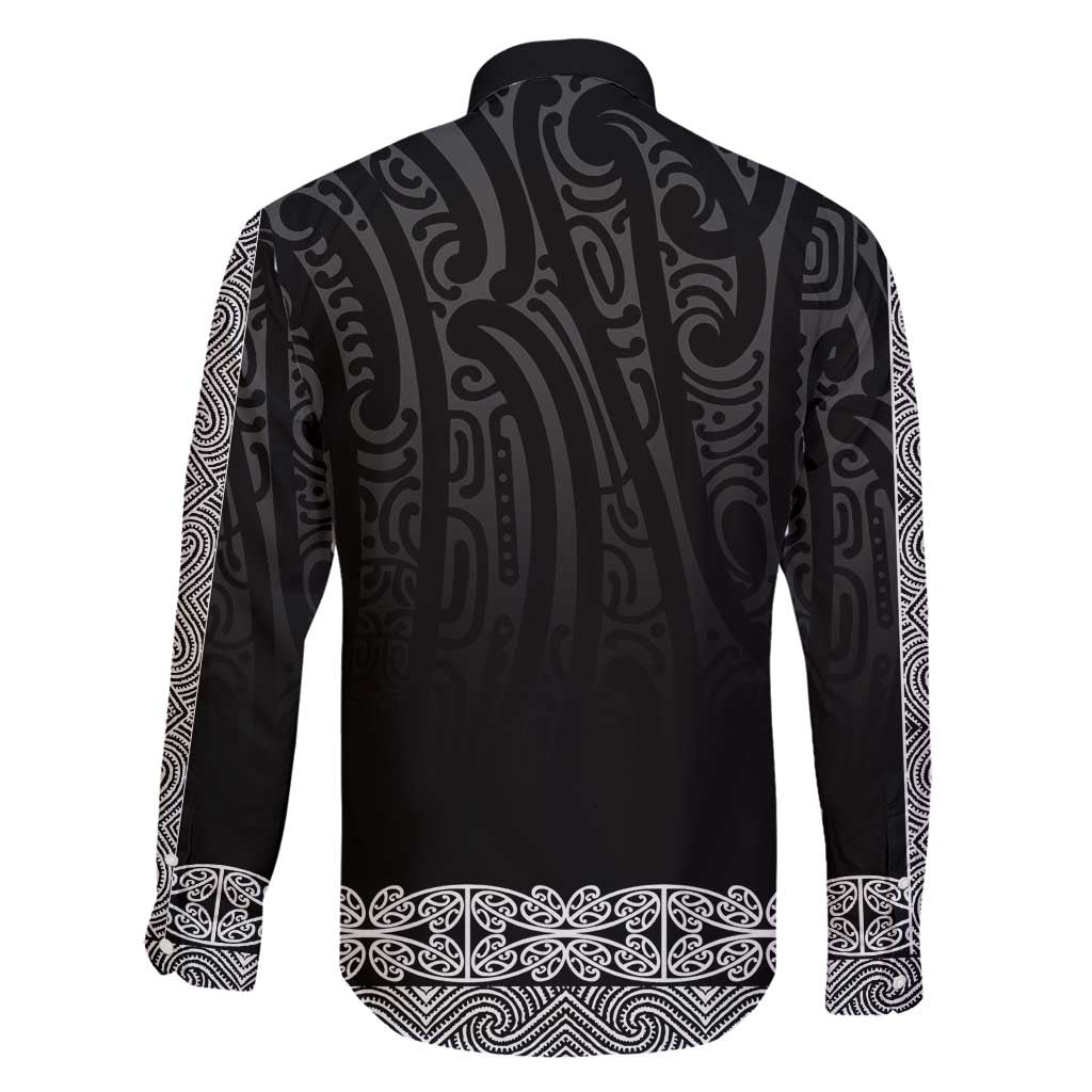 New Zealand Maori Kowhaiwhai Family Matching Off Shoulder Short Dress and Hawaiian Shirt Pango Maui and Mangopare LT9 - Polynesian Pride