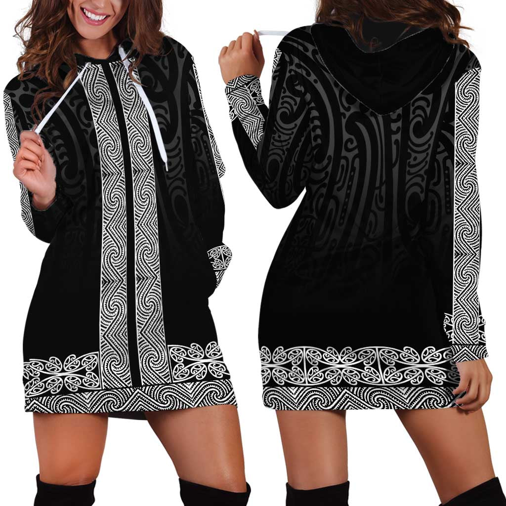 New Zealand Maori Kowhaiwhai Hoodie Dress Pango Maui and Mangopare LT9 - Polynesian Pride