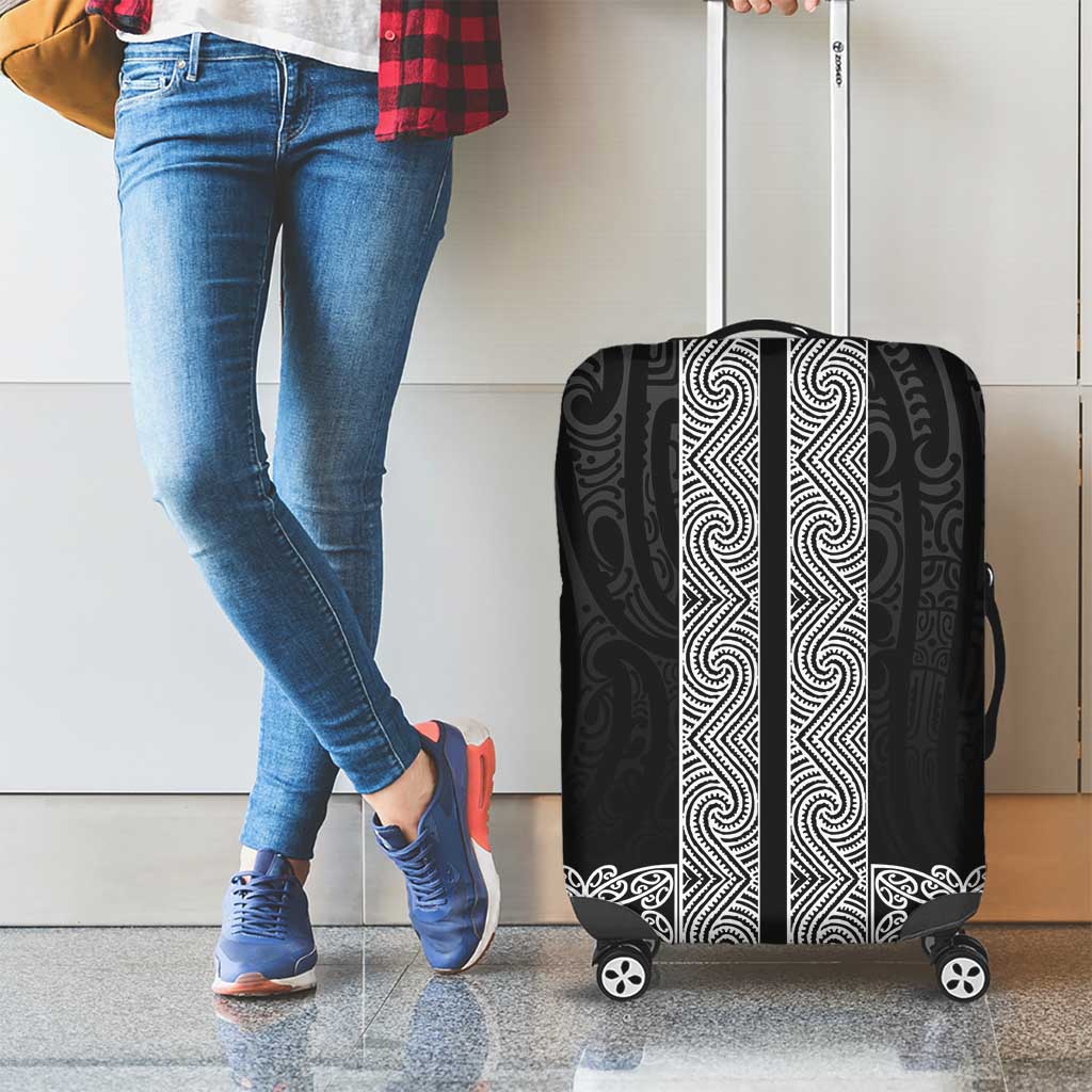 New Zealand Maori Kowhaiwhai Luggage Cover Pango Maui and Mangopare