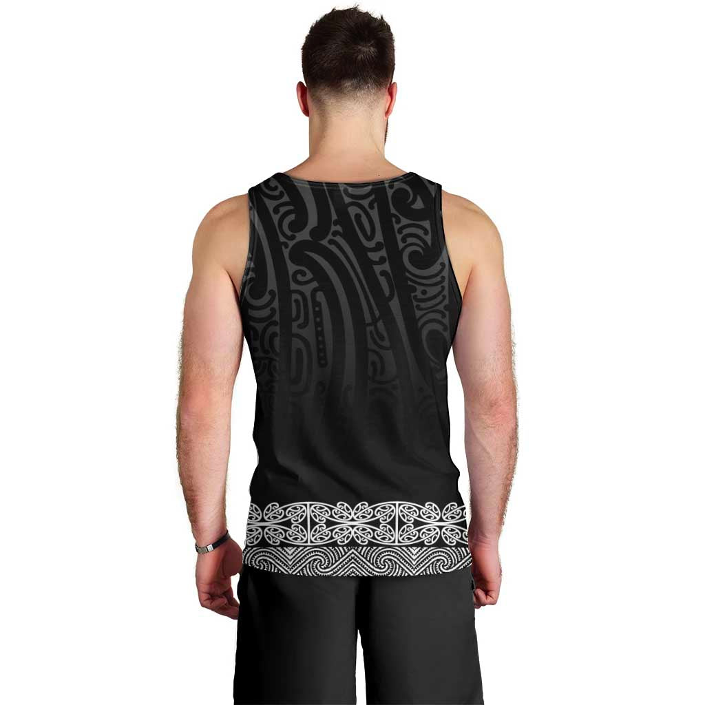 New Zealand Maori Kowhaiwhai Men Tank Top Pango Maui and Mangopare LT9 - Polynesian Pride