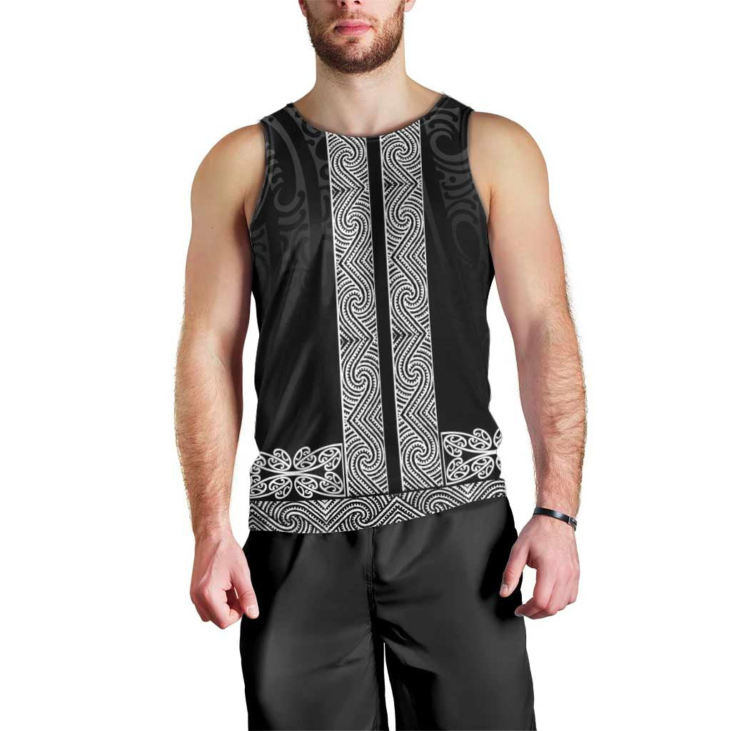 New Zealand Maori Kowhaiwhai Men Tank Top Pango Maui and Mangopare LT9 - Polynesian Pride