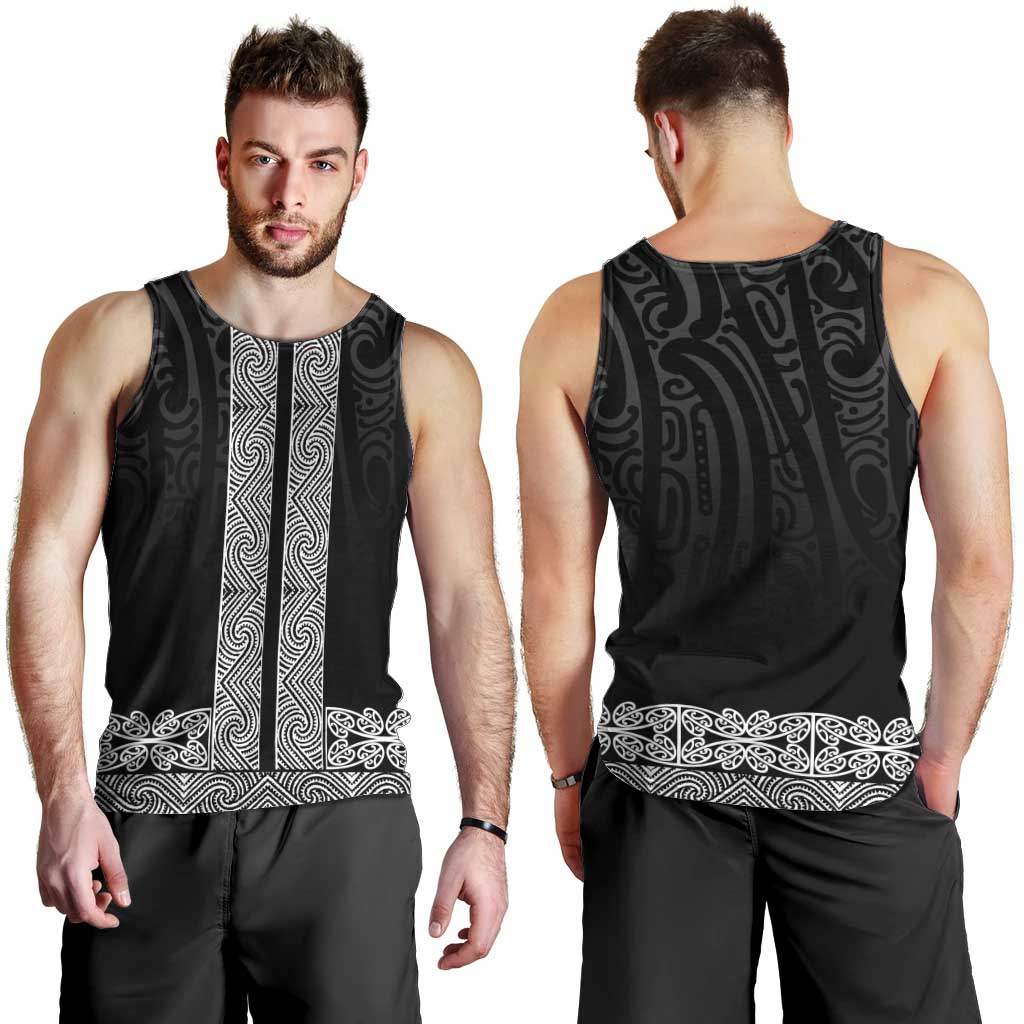 New Zealand Maori Kowhaiwhai Men Tank Top Pango Maui and Mangopare LT9 - Polynesian Pride