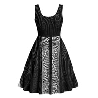 New Zealand Maori Kowhaiwhai Midi Dress Pango Maui and Mangopare LT9 - Polynesian Pride