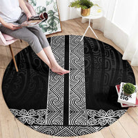 New Zealand Maori Kowhaiwhai Round Carpet Pango Maui and Mangopare LT9 - Polynesian Pride