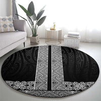 New Zealand Maori Kowhaiwhai Round Carpet Pango Maui and Mangopare LT9 - Polynesian Pride