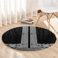 New Zealand Maori Kowhaiwhai Round Carpet Pango Maui and Mangopare LT9 - Polynesian Pride