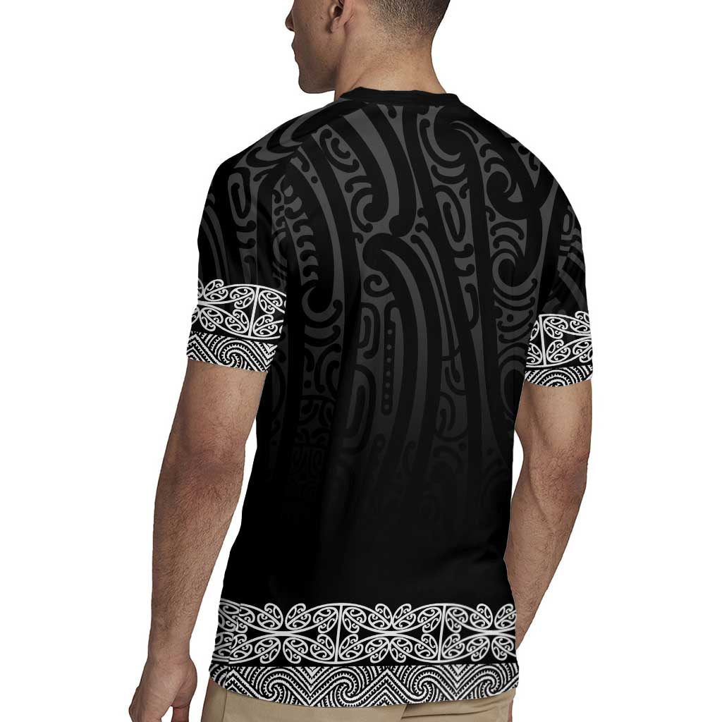 New Zealand Maori Kowhaiwhai Rugby Jersey Pango Maui and Mangopare LT9 - Polynesian Pride