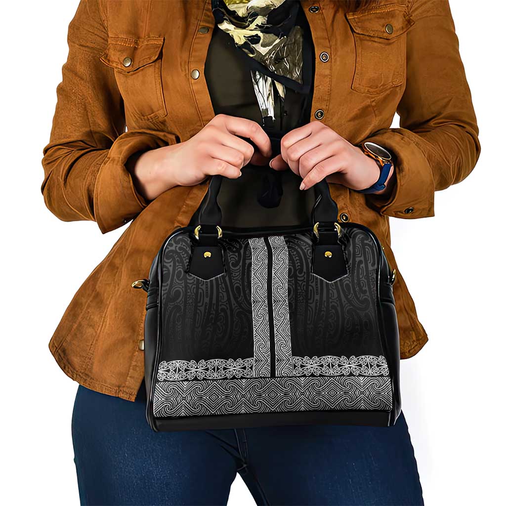 New Zealand Maori Kowhaiwhai Shoulder Handbag Pango Maui and Mangopare LT9 - Polynesian Pride