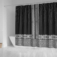 New Zealand Maori Kowhaiwhai Shower Curtain Pango Maui and Mangopare LT9 - Polynesian Pride
