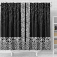 New Zealand Maori Kowhaiwhai Shower Curtain Pango Maui and Mangopare LT9 - Polynesian Pride