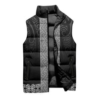 New Zealand Maori Kowhaiwhai Sleeveless Puffer Jacket Pango Maui and Mangopare LT9 - Polynesian Pride