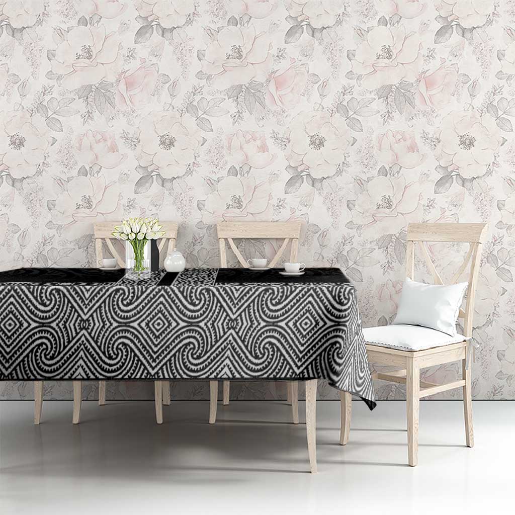 New Zealand Maori Kowhaiwhai Tablecloth Pango Maui and Mangopare
