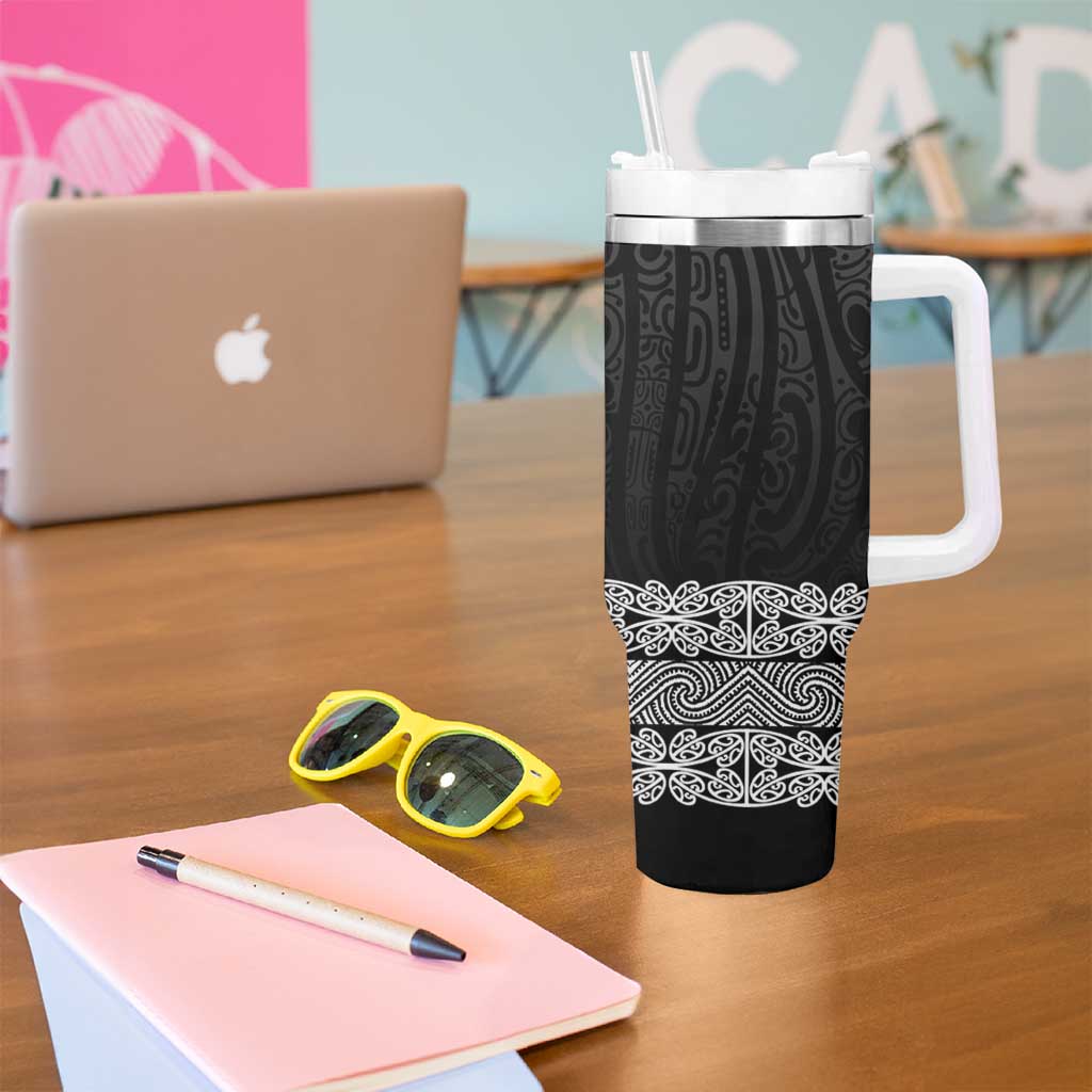 New Zealand Maori Kowhaiwhai Tumbler With Handle Pango Maui and Mangopare LT9 - Polynesian Pride