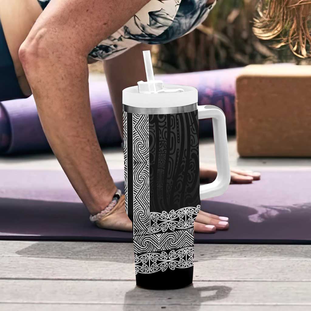 New Zealand Maori Kowhaiwhai Tumbler With Handle Pango Maui and Mangopare LT9 - Polynesian Pride