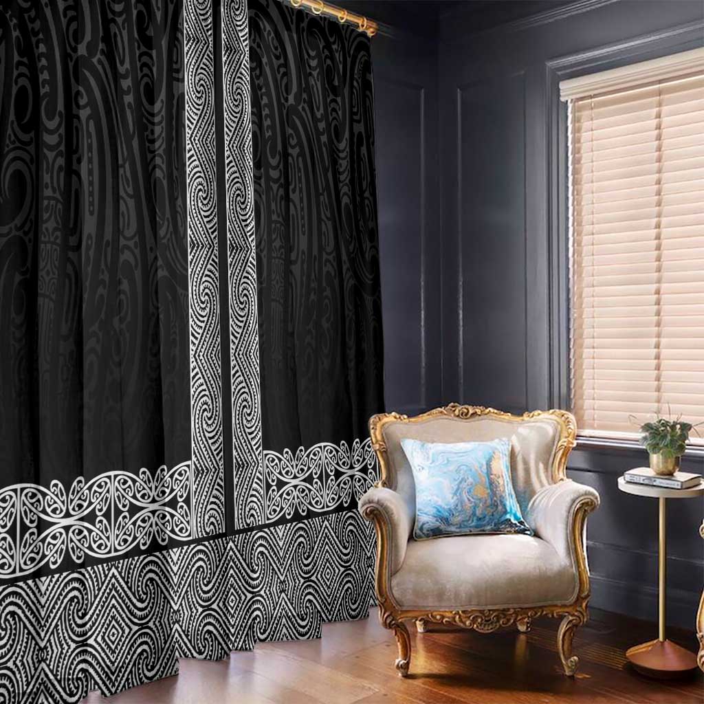 New Zealand Maori Kowhaiwhai Window Curtain Pango Maui and Mangopare LT9 - Polynesian Pride