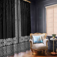 New Zealand Maori Kowhaiwhai Window Curtain Pango Maui and Mangopare LT9 - Polynesian Pride