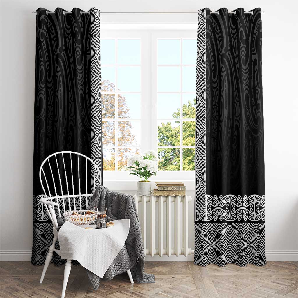 New Zealand Maori Kowhaiwhai Window Curtain Pango Maui and Mangopare LT9 - Polynesian Pride