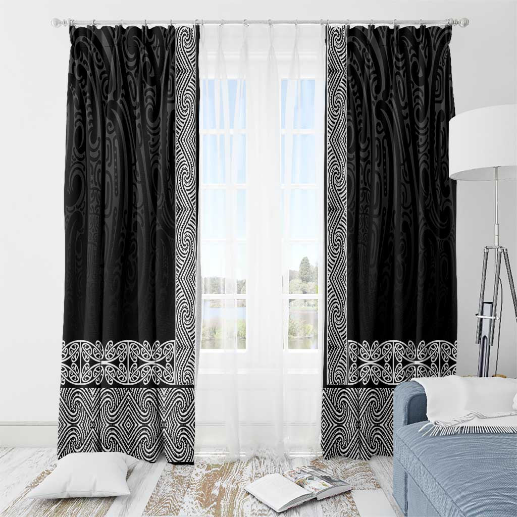 New Zealand Maori Kowhaiwhai Window Curtain Pango Maui and Mangopare LT9 - Polynesian Pride