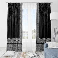 New Zealand Maori Kowhaiwhai Window Curtain Pango Maui and Mangopare LT9 - Polynesian Pride