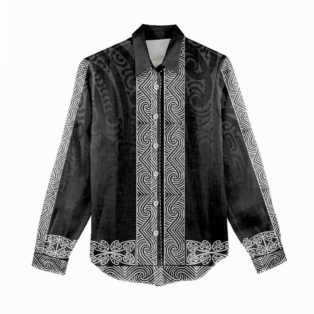 New Zealand Maori Kowhaiwhai Women Casual Shirt Pango Maui and Mangopare