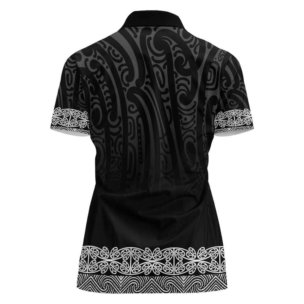 New Zealand Maori Kowhaiwhai Women Polo Shirt Pango Maui and Mangopare LT9 - Polynesian Pride