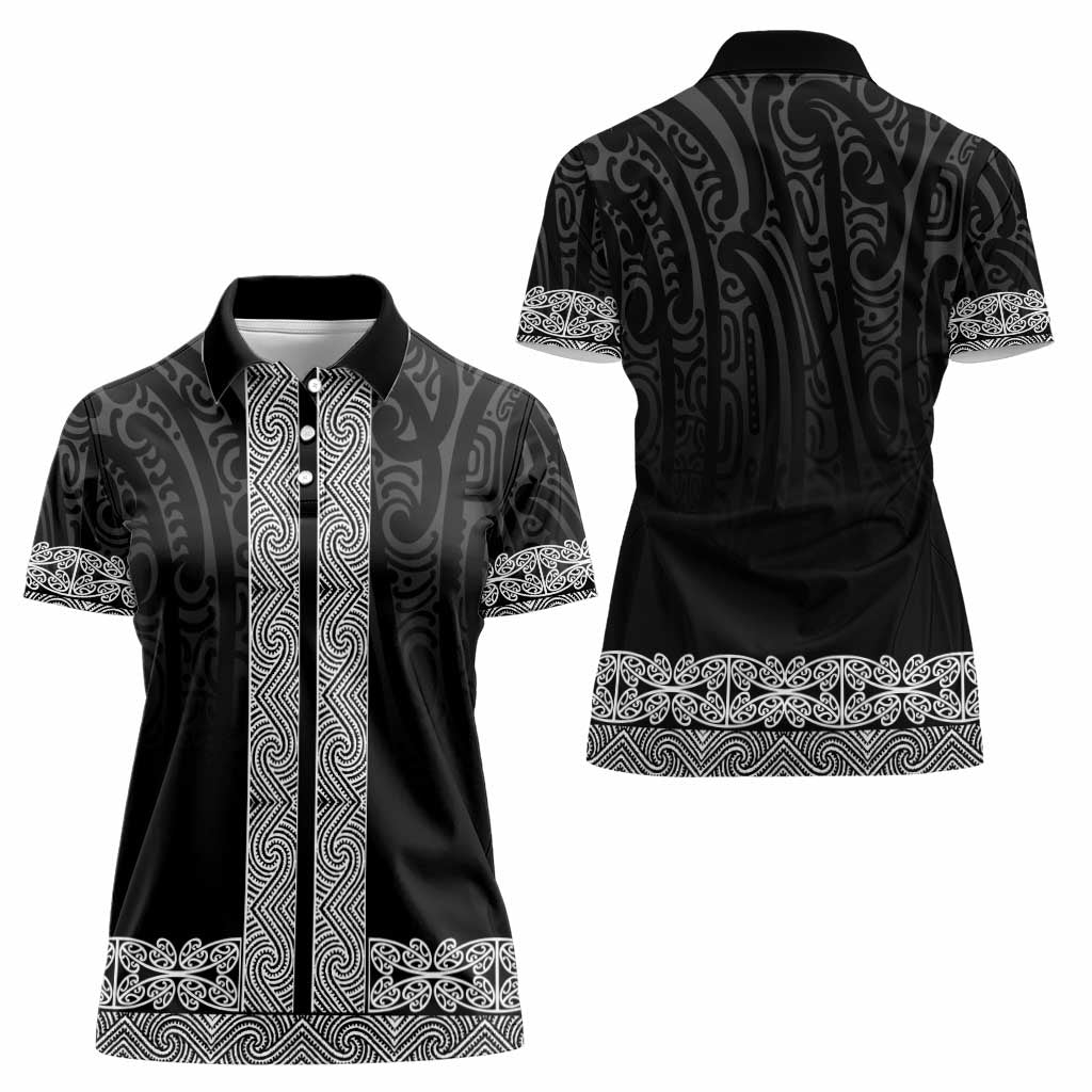 New Zealand Maori Kowhaiwhai Women Polo Shirt Pango Maui and Mangopare LT9 - Polynesian Pride
