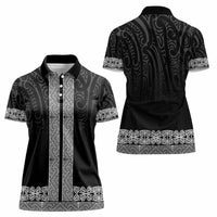 New Zealand Maori Kowhaiwhai Women Polo Shirt Pango Maui and Mangopare LT9 - Polynesian Pride